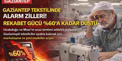 Gaziantep'ten Fabrikatörler Neden Kaçıyor? Tekstilcilerin Rekabet Gücü %60 Düştü