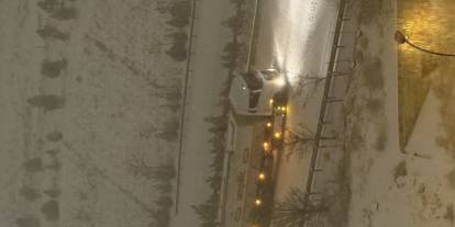 Gaziantep Çevreyolunda  Kar Yağışı Tırı Saatlerce Yolda Bıraktı