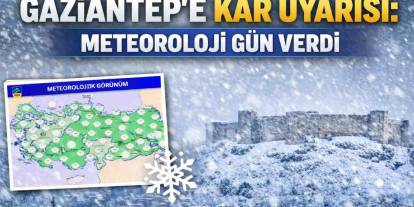 Gaziantep’e Kar Uyarısı: Meteoroloji Gün Verdi