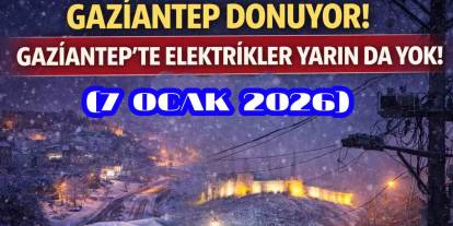 Gaziantep'te Kar ve Kış Yaşanıyor! Elektrik Yarın Buralarda Yine Yok!