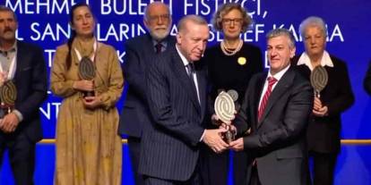 Cumhurbaşkanı Erdoğan'dan Fıstıkçı'ya Ödül