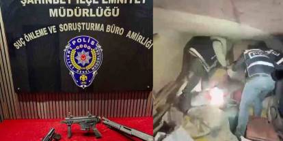 Gaziantep’te evin bodrumundan 4 ruhsatsız silah çıktı