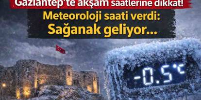 Gaziantep'te akşam saatlerine dikkat! Meteoroloji saati verdi: Sağanak geliyor...