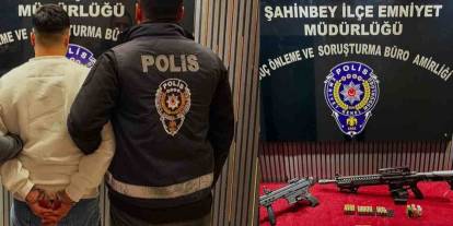 Gaziantep'te Firari Suçlunun 17 Yıl Cezası Vardı, Cephanelikle Yakalandı!