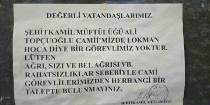 Gaziantep’te Cami Kapısına Asılan O Yazı Şoke Etti