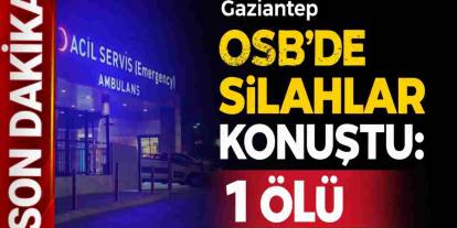 Gaziantep OSB’de Silahlar Konuştu: 1 Ölü