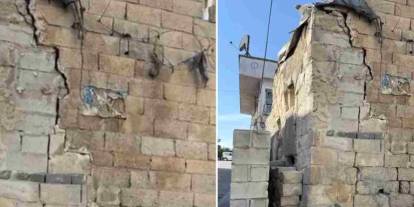 Gaziantep'te Faciaya Ramak Kaldı! Akyol Mahallesi'nde Yıkım Bekleyen Tehlike.