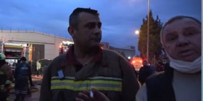 Yangına müdahale eden itfaiye eri darbedildi