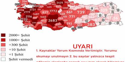Gaziantep Çanakkale’de Kaç Şehit Verdi? Çanakkale'de hangi il kaç şehit verdi?