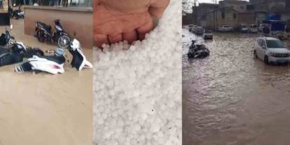 Gaziantep’te dolu ve sağanak etkili oldu