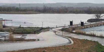 Gaziantep’te yağışlar sonrası Fırat Nehri’nde su seviyesi yükseldi