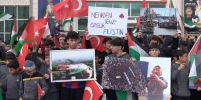 Gaziantep’te öğrencilerden Filistinlilere yönelik idam kararına tepki