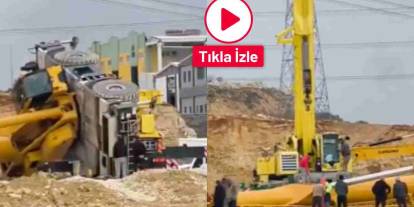 Gaziantep 5. OSB’de Dehşet Anları! Dev Vinç Devrildi