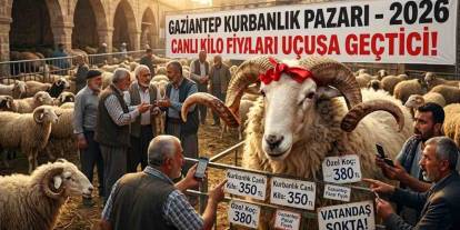 Gaziantep’te Kurbanlık Alacaklar Şokta: Canlı Kilo Fiyatları Uçuşa Geçti!