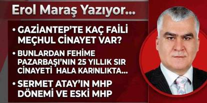 Gaziantep’te Kaç Faili Meçhul Cinayet Var? - Fehime Pazarbaşı’nın 25 Yıllık Sır Cinayeti - Sermet Atay’ın MHP Dönemi ve Eski MHP
