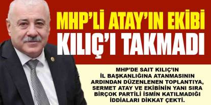 MHP'li Atay'ın Ekibi Yeni Başkan Sait Kılıç'ı Takmadı