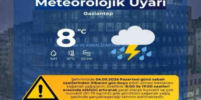 FLAŞ... FLAŞ... FLAŞ... Gaziantep'te Kritik Saatler: Sağanak ve Dolu Uyarısı!