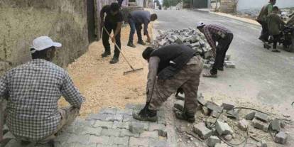Araban’da cadde ve sokaklarda iyileştirilme çalışmaları sürüyor