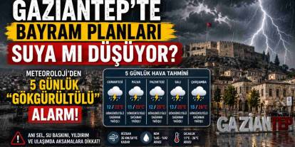 Gaziantep'e Kurban Bayramı Öncesi Kötü Haber! Meteoroloji Saat Verip Uyardı