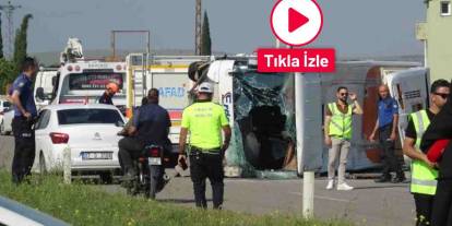 Gaziantep’te işçi servisi devrildi! 8 Yaralı