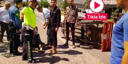 Gaziantep'te kamyonet ile çarpışan motosikletin sürücüsü yaralandı