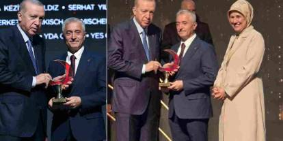 Cumhurbaşkanı Erdoğan’dan Tahmazoğlu’na birincilik ödülü