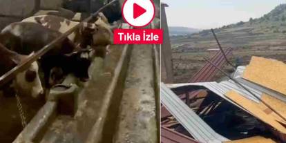 Gaziantep'te Süper Hücre Dehşeti: Çiftlik Çatısı Böyle Uçtu!