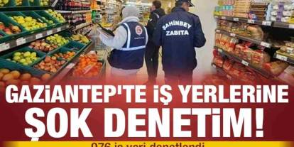 Gaziantep’te iş yerlerine şok denetim! 976 iş yeri denetlendi