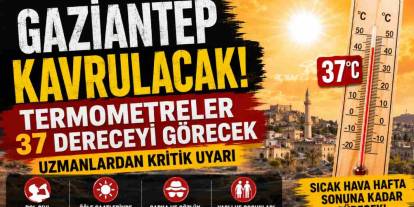 Gaziantep Kavrulacak! Termometreler 37 Dereceyi Görecek, Uzmanlardan Kritik Uyarı