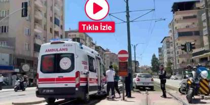 Gaziantep'te Feci Kaza! Kontrolden Çıkan Otomobil Tramvay Yoluna Savruldu