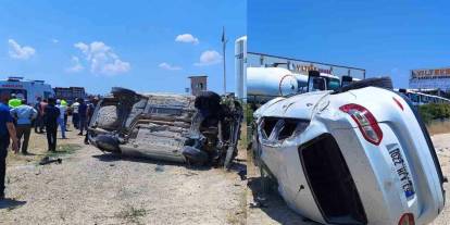Gaziantep’te otomobil takla attı: 9 yaralı