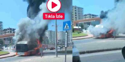 Gaziantep'te Belediye Otobüsü Kül Oldu