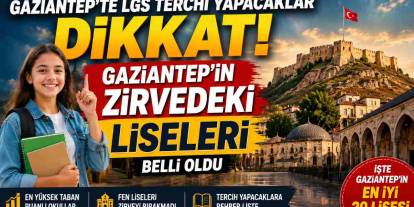 Gaziantep'te LGS Tercihi Yapacaklar Dikkat! Gaziantep'in Zirvedeki Liseleri Belli Oldu
