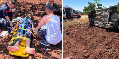 Gaziantep’te takla atan otomobilde 3 kişi yaralandı