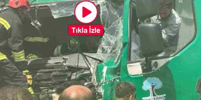 Gaziantep'te feci kaza! Tıra çarpan çöp kamyonunun sürücüsü ağır yaralandı