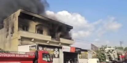 Gaziantep KÜSGET'te iş yeri yangını