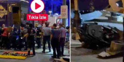 Gaziantep'te Tramvay ile Motosiklet Çarpıştı! 2 Kişi Yaralandı