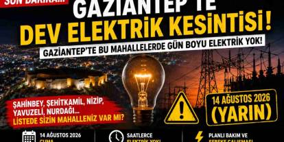 Gaziantep'te Dev Elektrik Kesintisi! Sıcaklık 40 Derece