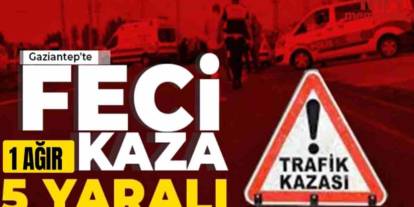 Gaziantep’te Can Pazarı! Takla Atan Araçta 1’i Ağır 5 Yaralı