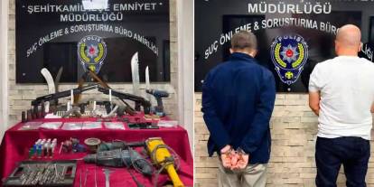 Gaziantep’te 10 adet ruhsatsız silah ele geçirildi: 2 gözaltı