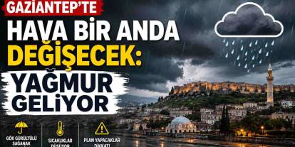 Gaziantep'e Sağanak Yağmur Geliyor!