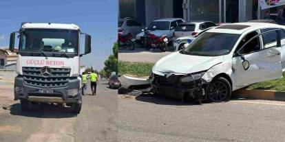 Gaziantep’te otomobil ile beton mikseri çarpıştı: 4 yaralı