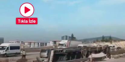 Gaziantep Otoyolunda Devrilen TIR Ulaşımı kilitledi! Ekipler Seferber Oldu