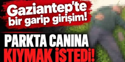 Gaziantep'te Parkta İntihar Girişimi! Bileklerini Kesti