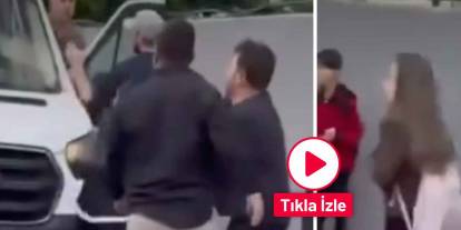 Okul önünde servis şoförleri terörü! Ortaokul Öğrencilerinin Gözü Önünde