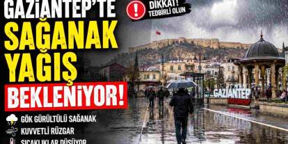 Gaziantep'e Yağmur Geliyor: Tam 4 Gün Sürecek