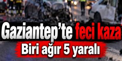 Gaziantep Otobanında Dehşet Anları! Biri Ağır 5 Kişi Hastaneye Kaldırıldı