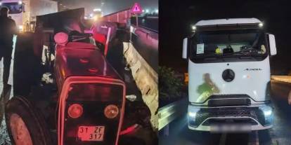 Gaziantep İslahiye'de traktör-TIR kazası: 79 yaşındaki sürücü hayatını kaybetti