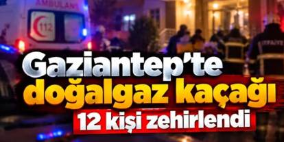 Gaziantep'te doğal gaz kaçağı: Aynı evde 12 kişi zehirlendi