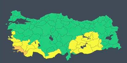 Gaziantep'e Kuvvetli Yağış Uyarısı